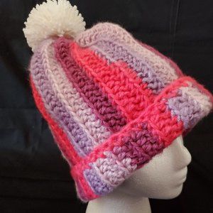 Crochet Dreamy Pom Pom Hat/New